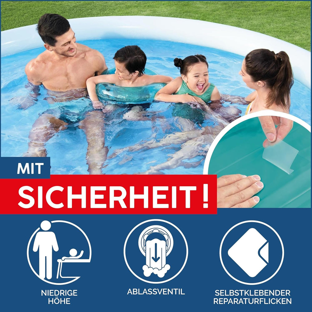 Piscină supraterană Bestway Fast Set fără pompă 305 x 66 cm, albastră, rotundă (57456)