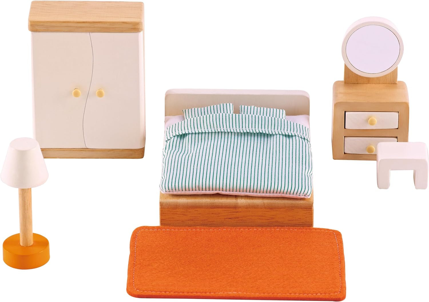 Hape E3459 - Pokój dziecięcy, mały Domek dla lalek Naty Shop Sypialnia