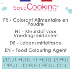 Scrapcooking, barwnik spożywczy w proszku, pastelowy błękit, 5 gramów Naty Shop