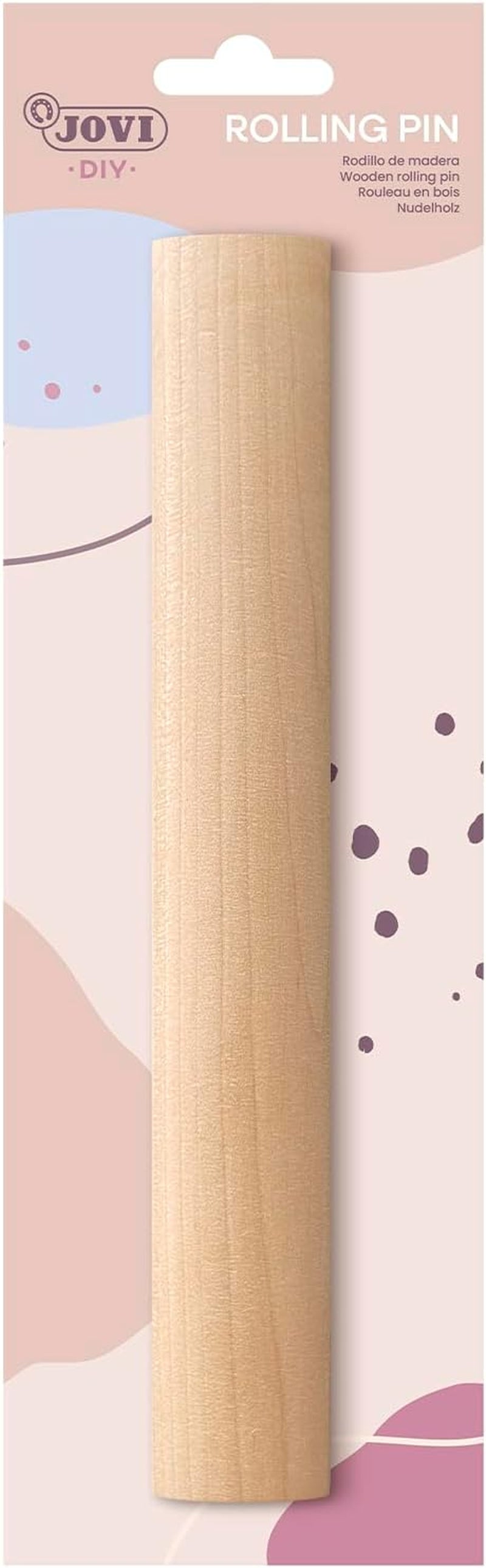 Jovi - Holzwalze, ideales Modellierwerkzeug für luftgetrockneten Ton, 1 Stück (27 RP)