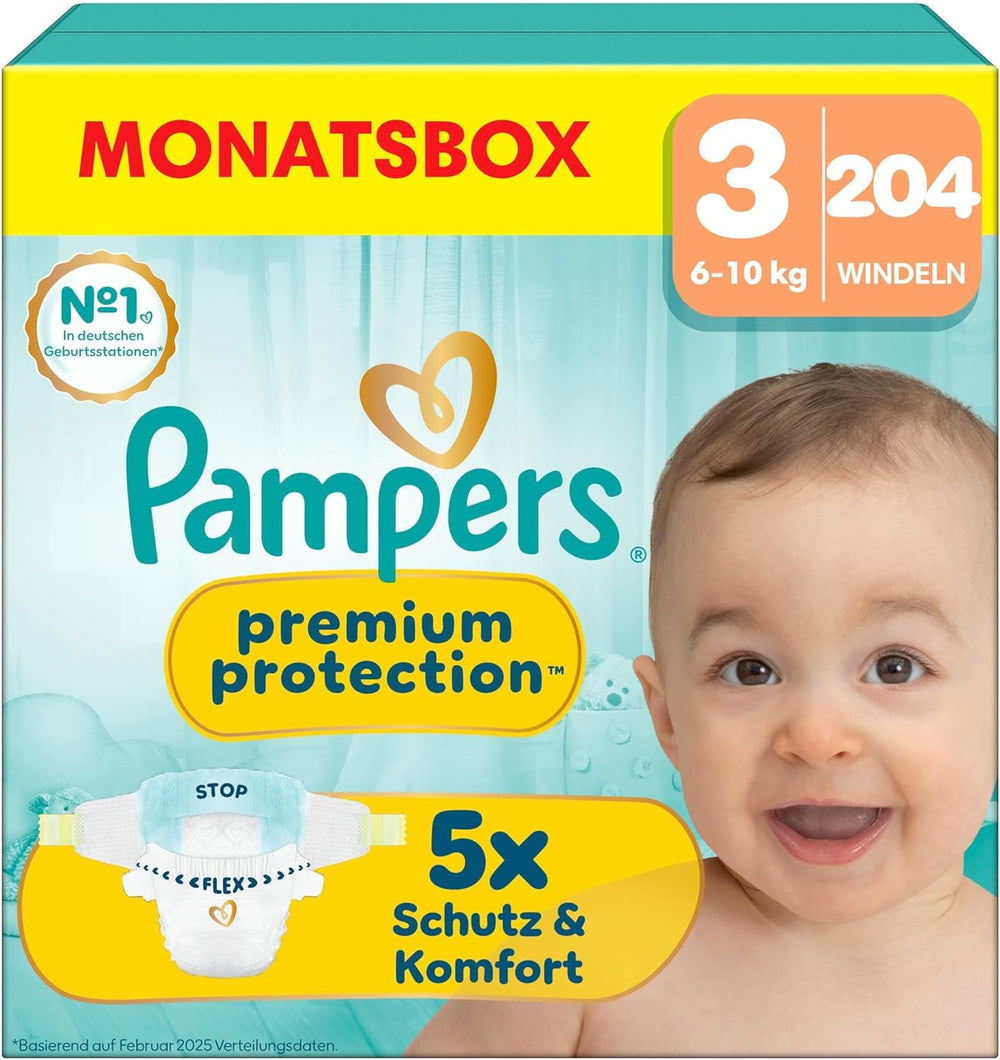 Pampers Premium Protection Rozmiar 6, 144 pieluszki, 13 kg-18 kg, nasza nr 1 ochrona skóry i wycieki
