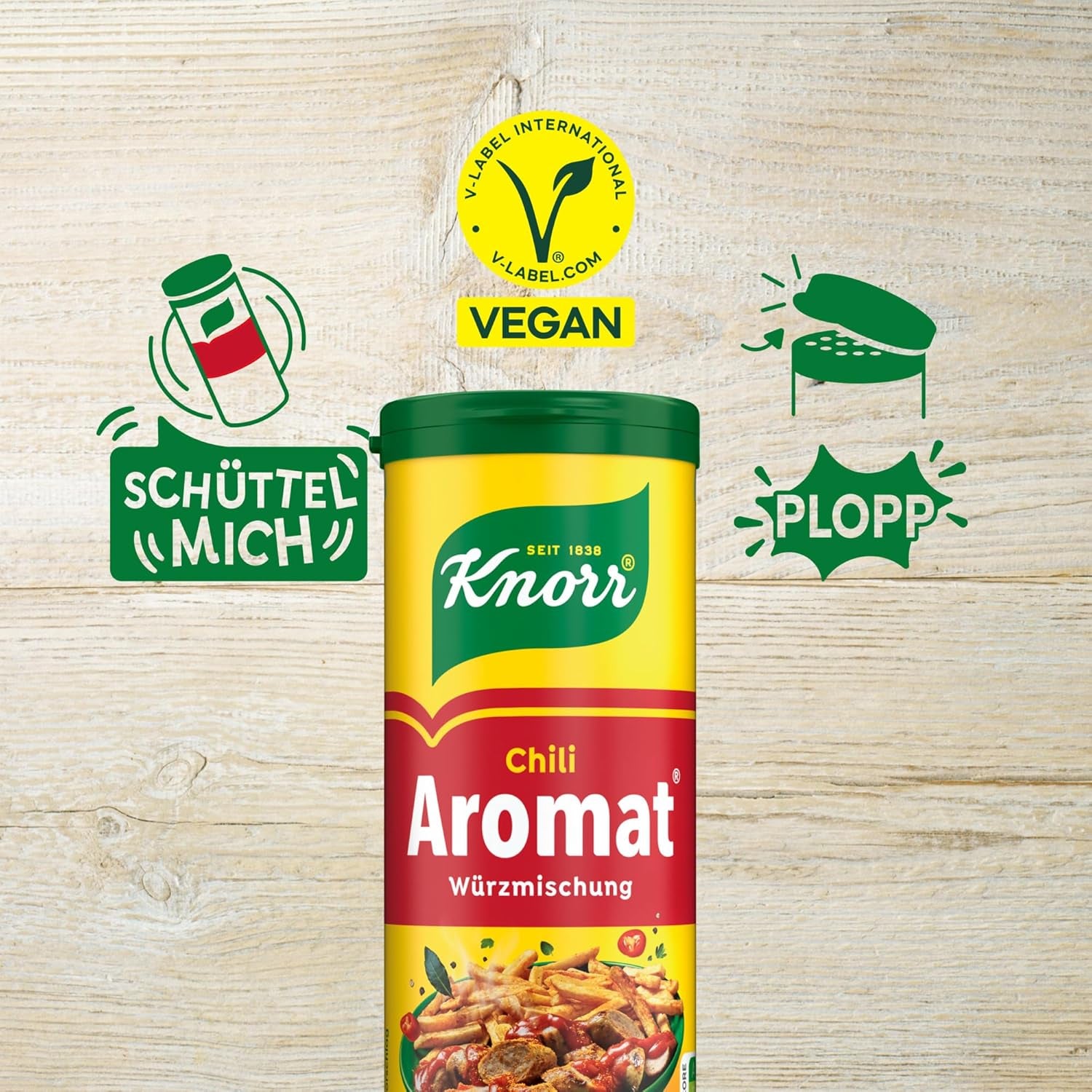 Knorr Würzmischung Chili o smaku do szybkich dań do przyprawiania ziemniaków, makaronów, warzyw i nie tylko 90 g