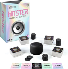 Hitster Platinum Edition – imprezowa gra muzyczna zawierająca 500 utworów z popu, rocka, hip-hopu, tańca i nie tylko, w tym głośnik