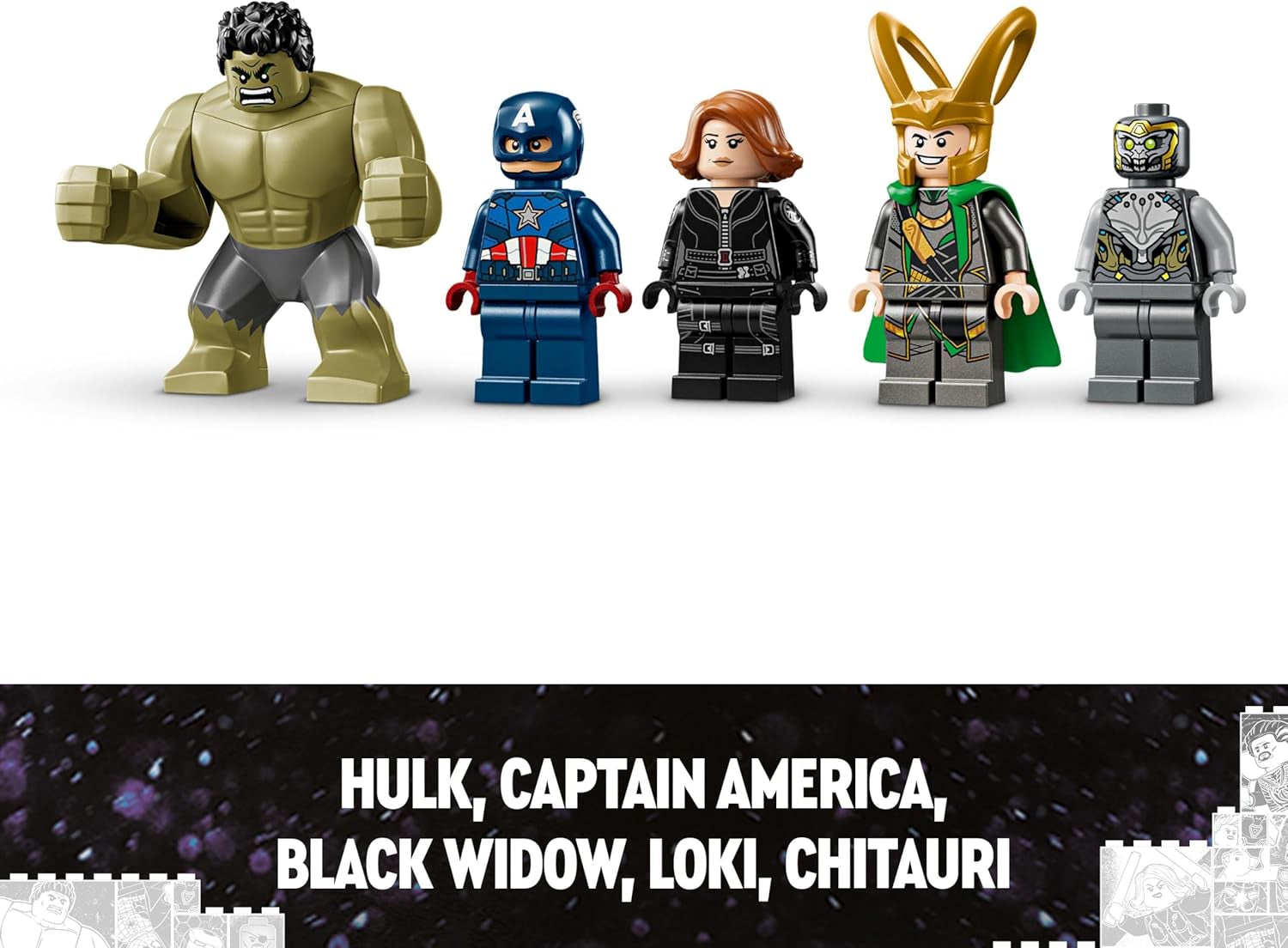 LEGO Marvel Avengers kontra. Zestaw zabawkowy Lewiatan z Hulkem i Kapitanem Ameryką, Lokim, Czarną Wdową i Chitauri Minifigurki Zestaw Avengers dla chłopców i dziewcząt w wieku 7+ 76290 Zestawy do budowania Besuche w sklepie LEGO