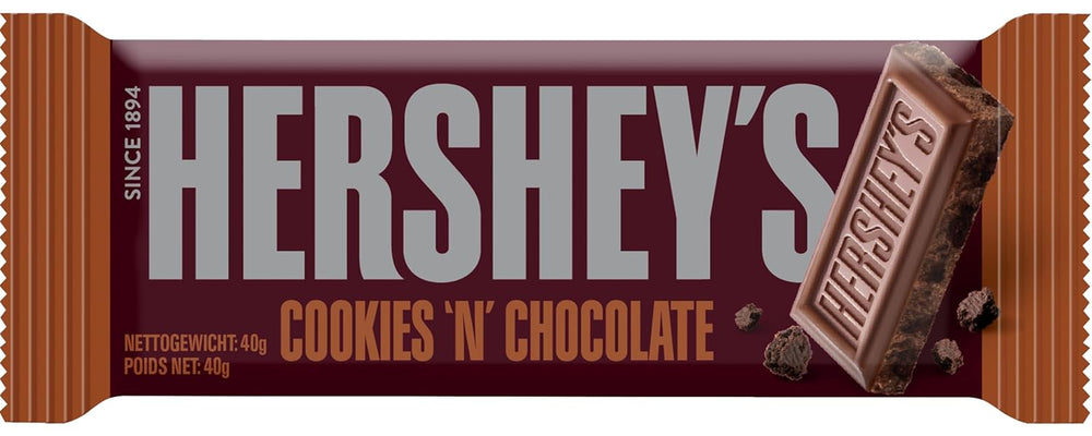 Cookies 'n' Chocolate, opakowanie 24 szt. (24 x 40 g) - Rozpływająca się w ustach mleczna czekolada z chrupiącymi kawałkami ciasteczek