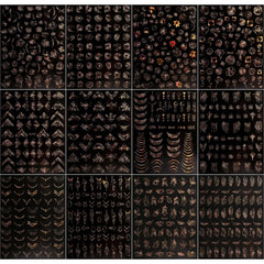 JMEOWIO Nagelsticker Frühling Blume 12 Blatt Nail Art Sticker Selbstklebend Nagelaufkleber Sommer Blumen Gold Dekoration Nageldesign Zubehör