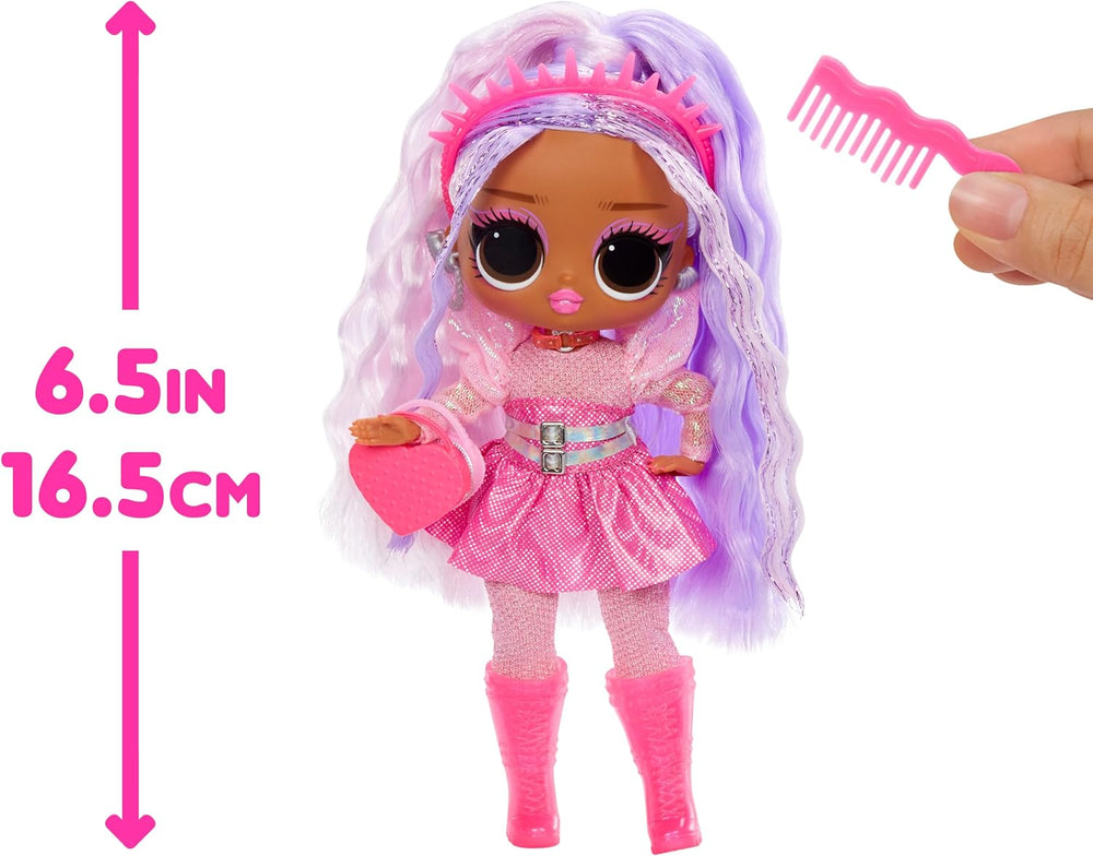 KUPA ŚMIECHU. Niespodzianka! Tweens Neon Pop Stars - Kitty K - 1 Modepuppe z podświetlanymi niespodziankami i ponad 10 modami i akcesoriami dla gwiazd popu, w tym Retro Mikro-Ständer, Geschenk für Kinder ab 4