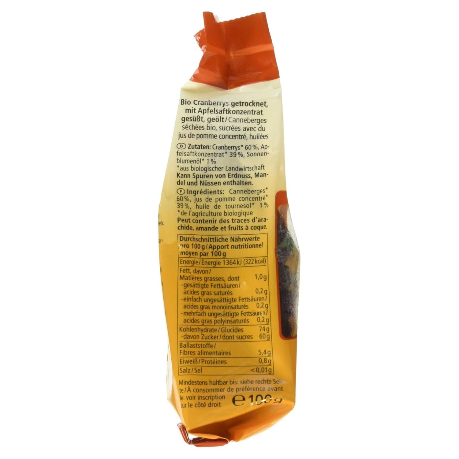 Organiczna żurawina, 100 gramów Naty Shop produkty suszone