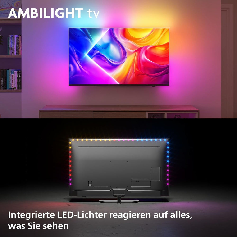 Televizor inteligent Philips Ambilight „The One” 50PUS9000 4K QLED - ecran de 50 de inci cu P5 Perfect Picture Engine Ultra HD, sistem de operare Titan, Dolby Vision și sunet Dolby Atmos