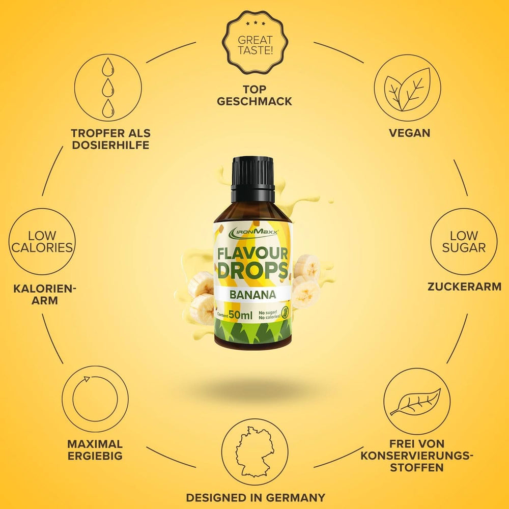 Krople smakowe Ironmaxx - Bez kalorii i bez cukru, 50 ml Smaki Naty Shop