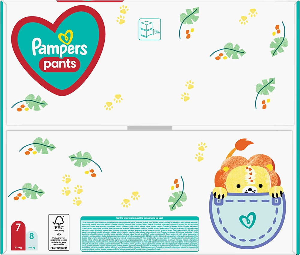 Pampers (wersja klasyczna), spodnie chłopiec/dziewczynka 7 74 szt. Matka i Dziecko Naty Shop