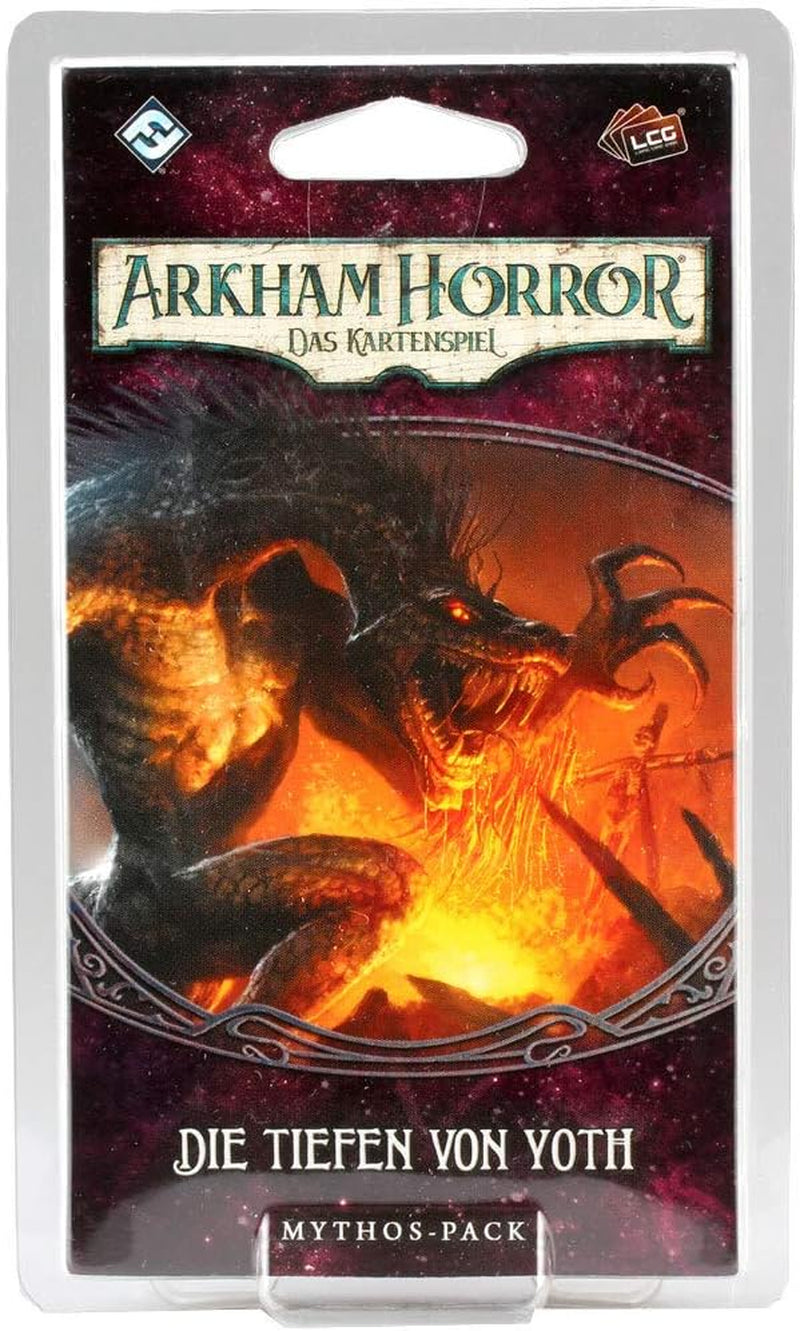 Gry o lotach fantasy, Horror w Arkham: LCG, Gra podstawowa, Gra ekspercka, Gra karciana, 1–4 graczy, Wiek 14+, 45+ minut, Niemiecki, Wielokolorowy, Kolorowy