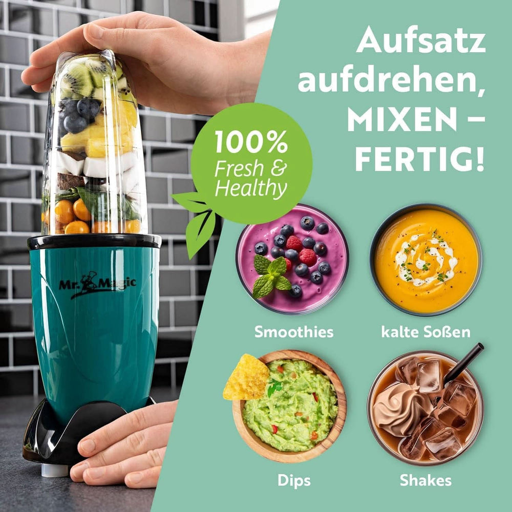 Gourmetmaxx Mr Magic Blender, Smoothie Maker z pakietem akcesoriów Xxl Naty Shop