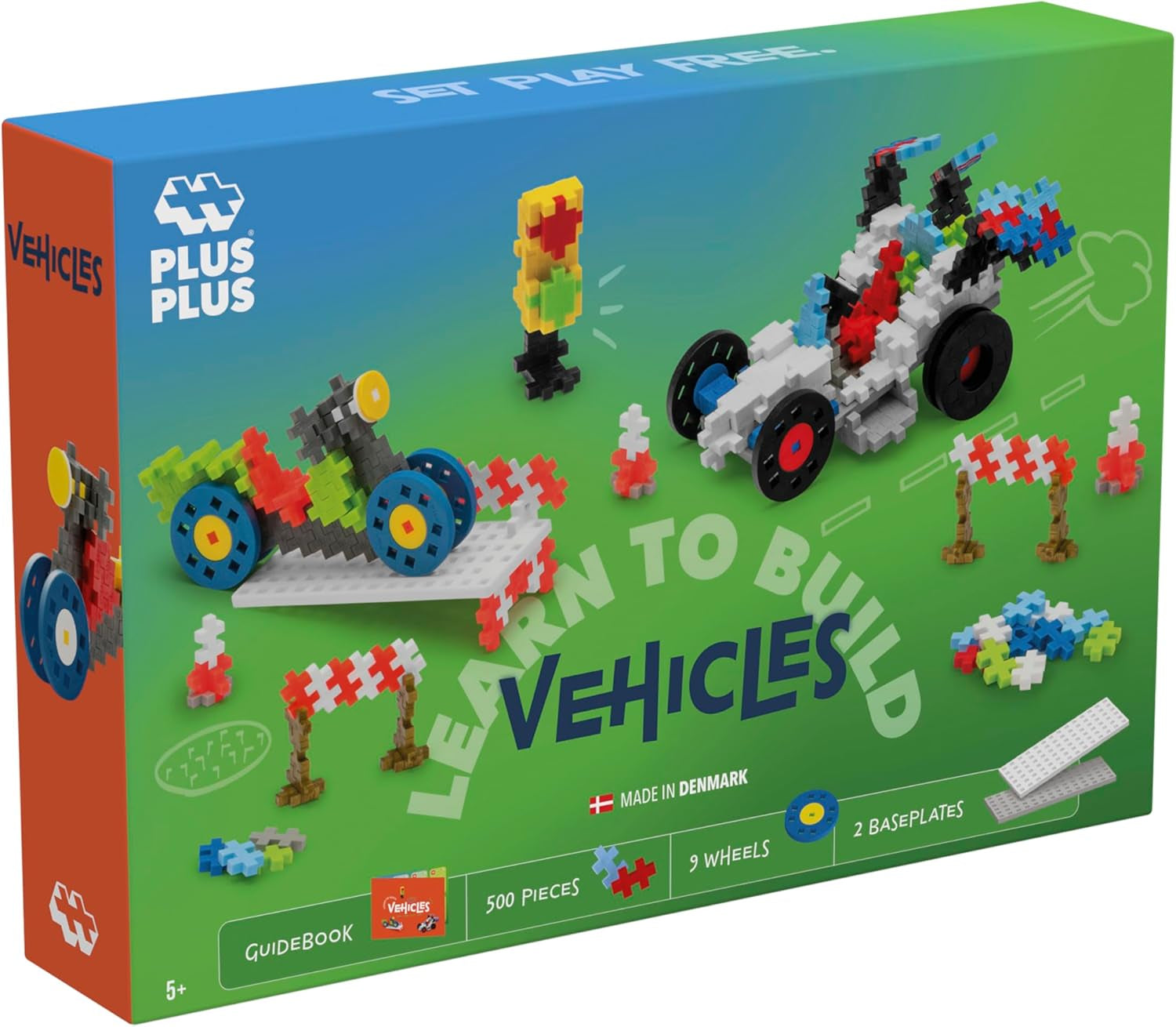 Plus-Plus 9603918 Geniales Konstruktionsspielzeug, Learn to Build, Dinosaurier, Kreativ-Bausteine, 600 Teile, Mehrfarbig