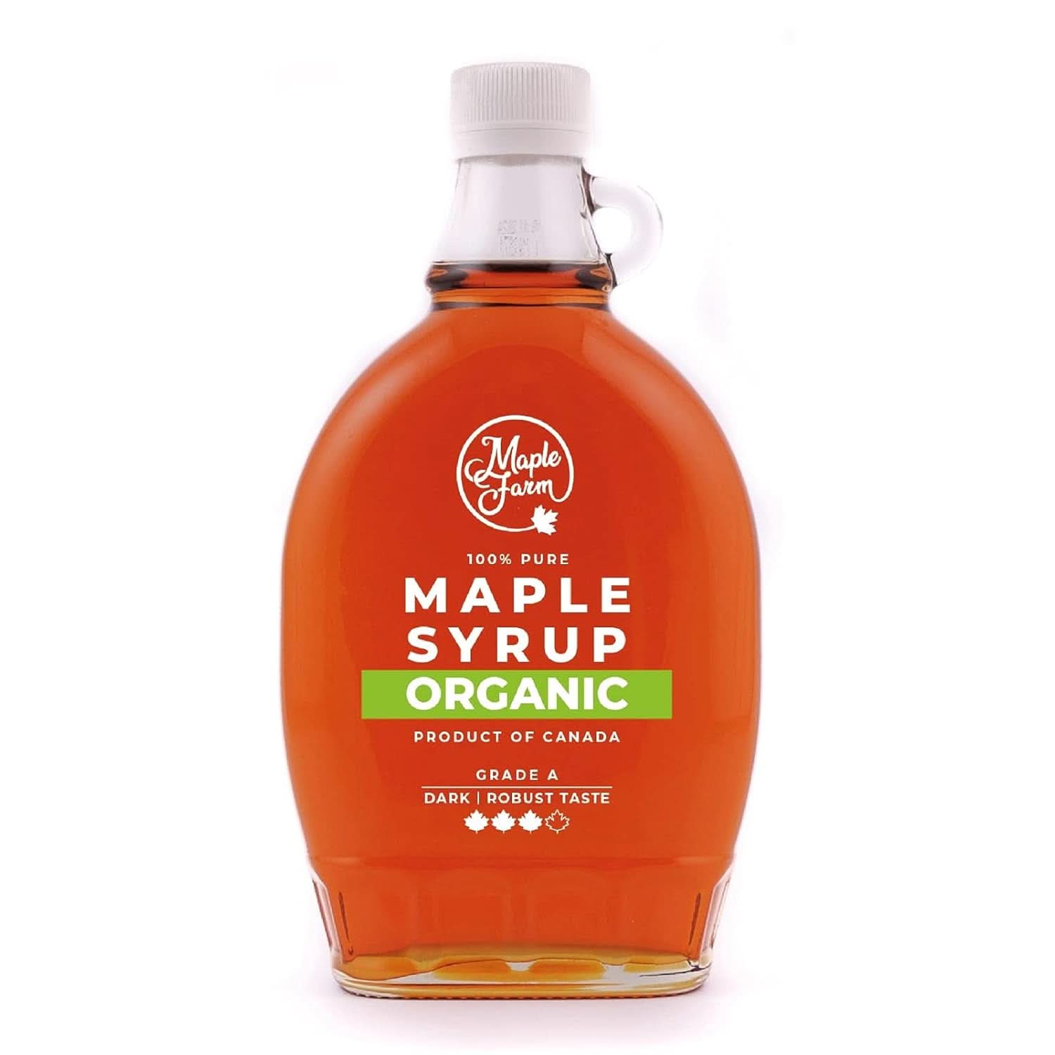 Maplefarm - Czysty kanadyjski organiczny ciemny syrop klonowy, klasa A, ciemny, mocny smak - 250ml Naty Shop Słodziki 500ml
