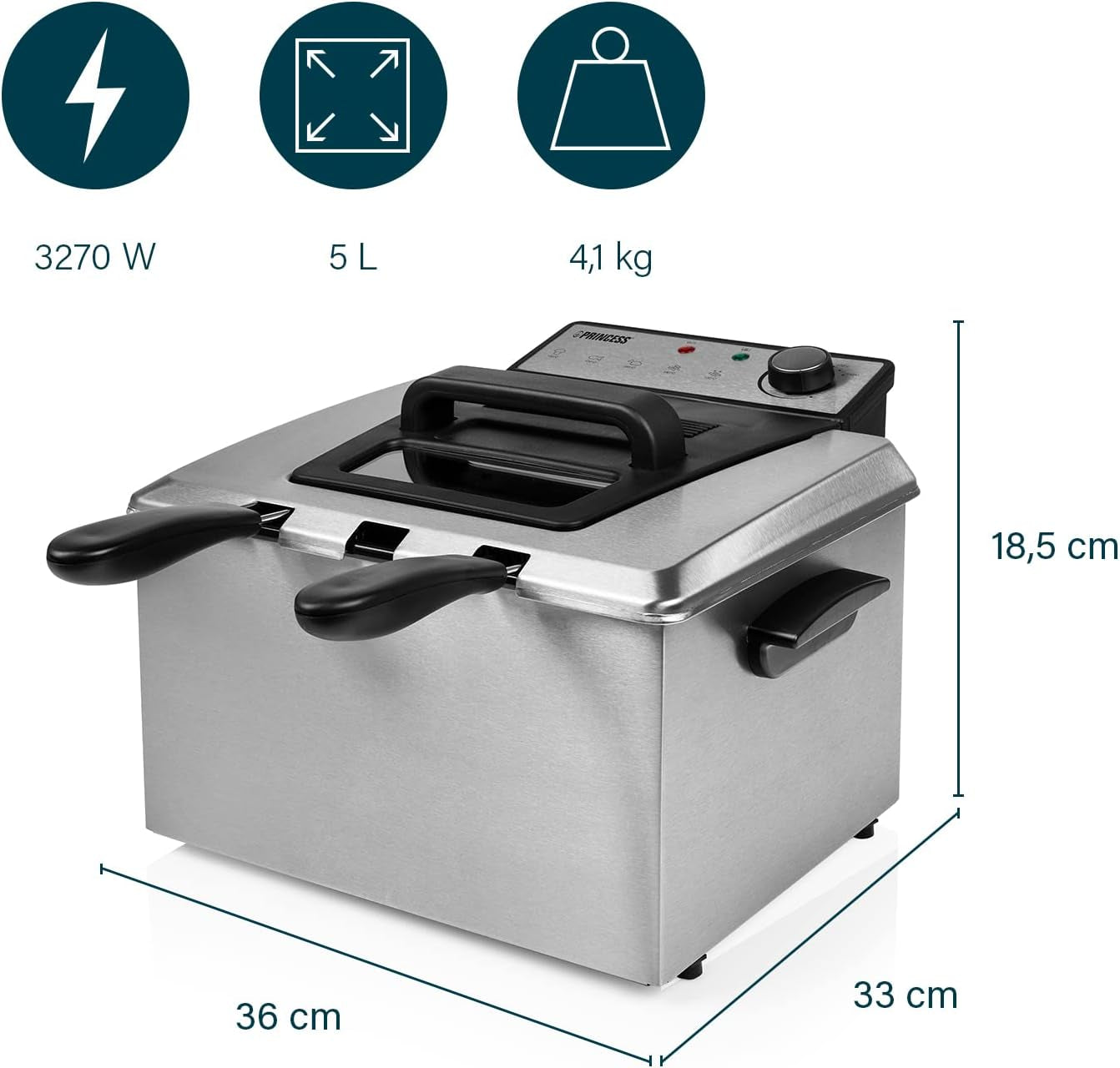 Frytkownica Princess, różne rozmiary Sprzęt AGD Naty Shop