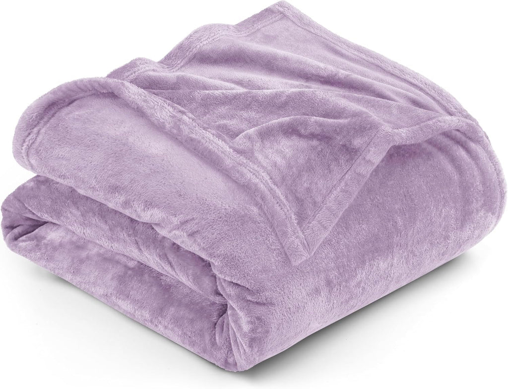 Utopia Bedding Pătură confortabilă din fleece [228X228 Cm, gri] Pătură moale, ușoară, caldă și pufoasă Pătură confortabilă și respirabilă pentru pat canapea canapea Paturi si Cuverturi Besuche den Utopia Bedding-Store Lila 228X167 Cm