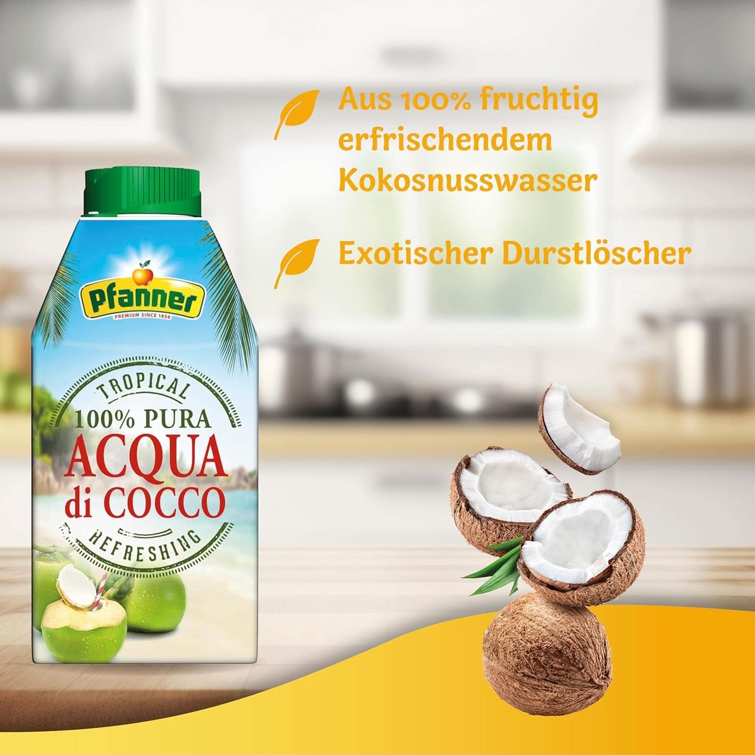 Pfanner Coconut Water Drink (8 X 500 ml) - Woda kokosowa bez cukru Naty Shop