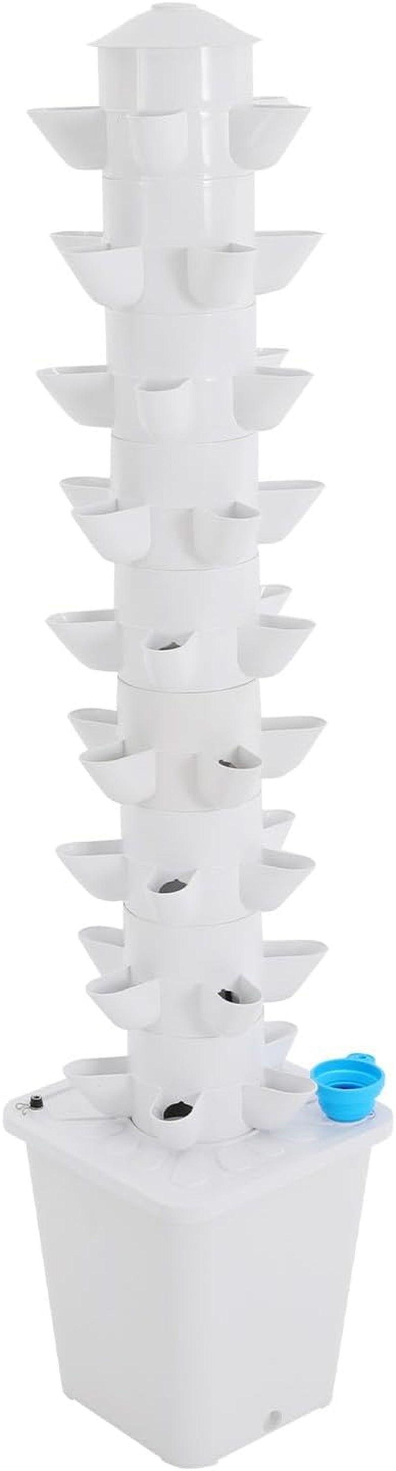 System hydroponiczny Wieża hydroponiczna Kryty ogród ziołowy System uprawy hydroponicznej z 45 miejscami do sadzenia Pompa wodna Zbiornik na wodę 20 l Pionowy na kwiaty i warzywa