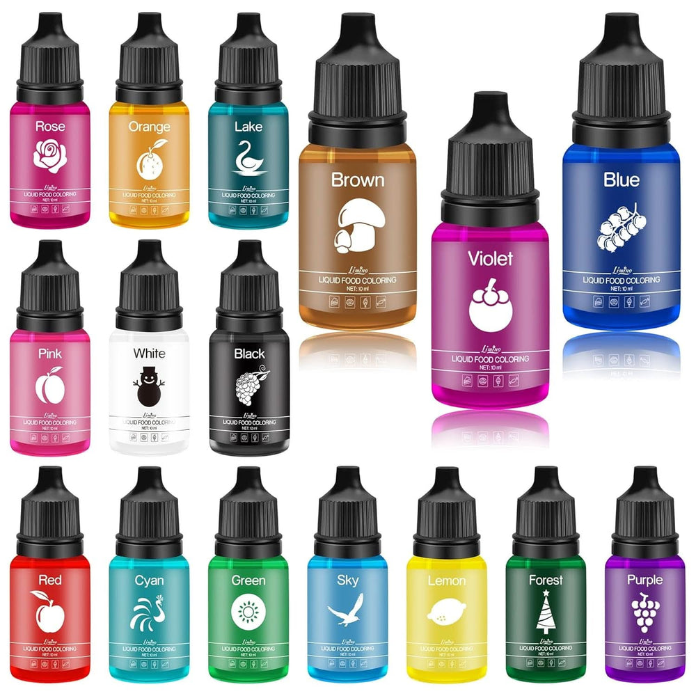 Skoncentrowany barwnik spożywczy do ciast Naty Shop 16 x 10 ml