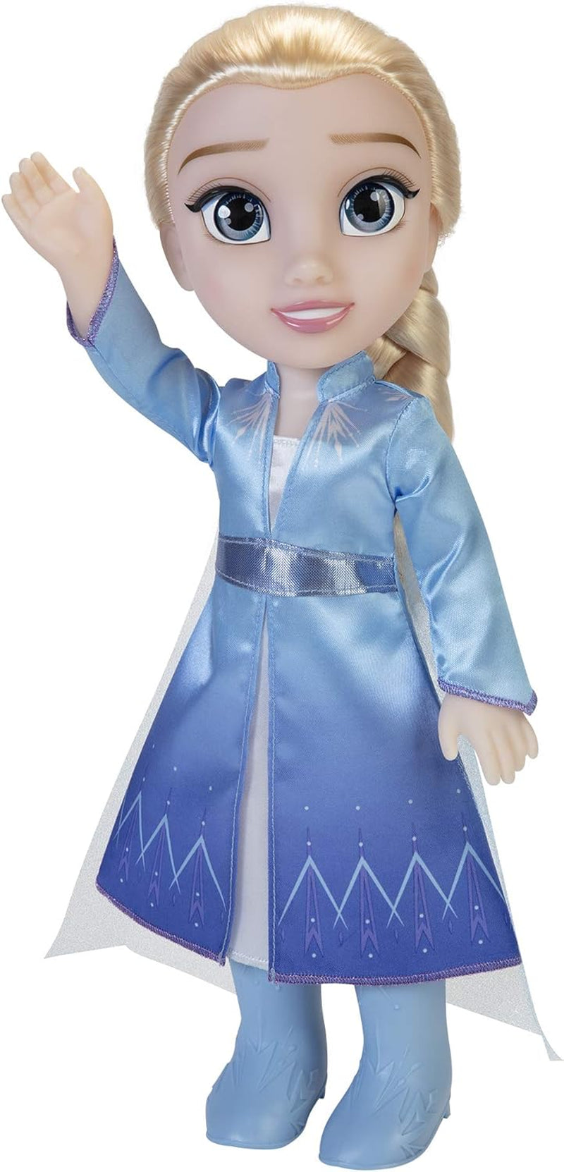 Disney Frozen 2 ELSA Reisepuppe, 35 cm große Puppe mit vom Film inspiriertem Kult-Modekleid, Stiefeln und Langen geflochtenen Haaren für zusätzlichen Spielspaß, für Mädchen ab 3 Jahren