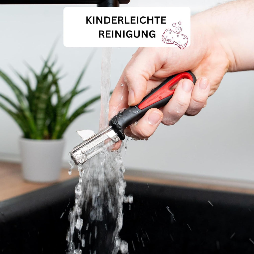 Westmark 29092270 Sparschäler Gallant, Pp/Tpe/Edelstahl, Schwarz / Rot, 16,5 X 3,7 X 2 Cm Peeler Naty Shop