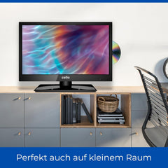 Televizor LED Cello C1920FSDE HD Ready de 19" (diagonală 47 cm), cu player DVD încorporat și tuner triplu DVBT2 S2, negru