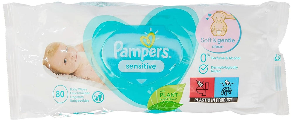 Chusteczki nawilżane Pampers Sensitive, 80 chusteczek Chusteczki nawilżane dla niemowląt Naty Shop