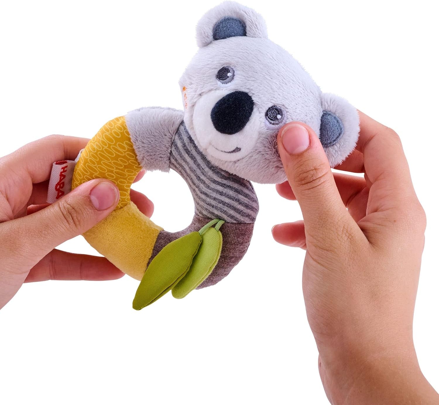 HABA 306654 - Jucărie de prins koala cu pluș, jucărie de prins de la 6 luni, gri Jucarii Bebe Naty Shop