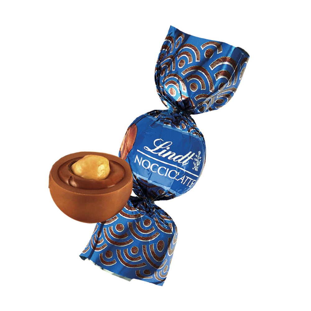 Lindt Roulette Ball Nocciolatte, mleczna czekolada z nadzieniem kremowym z orzechów laskowych i całymi orzechami laskowymi, 3000g