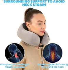 Good Nite Neck Pillow Airplane Neck Pillow Travel Pillow Adult Neck Pillow Car Home Pillow Head Pillow Ergonomic Memory Foam Washable With Narrow Back Adjustable Grey Perne calatorie Naty Shop