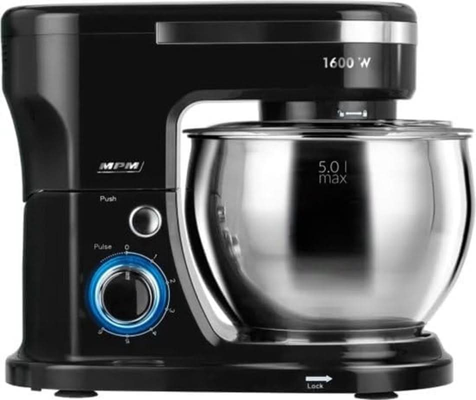 MPM - Planeten-Küchenmaschine Mit 2 Rührschüsseln 4 i 5 Liter - 1600 W Küchenmaschine - Schwarz Matka i Dziecko Naty Shop