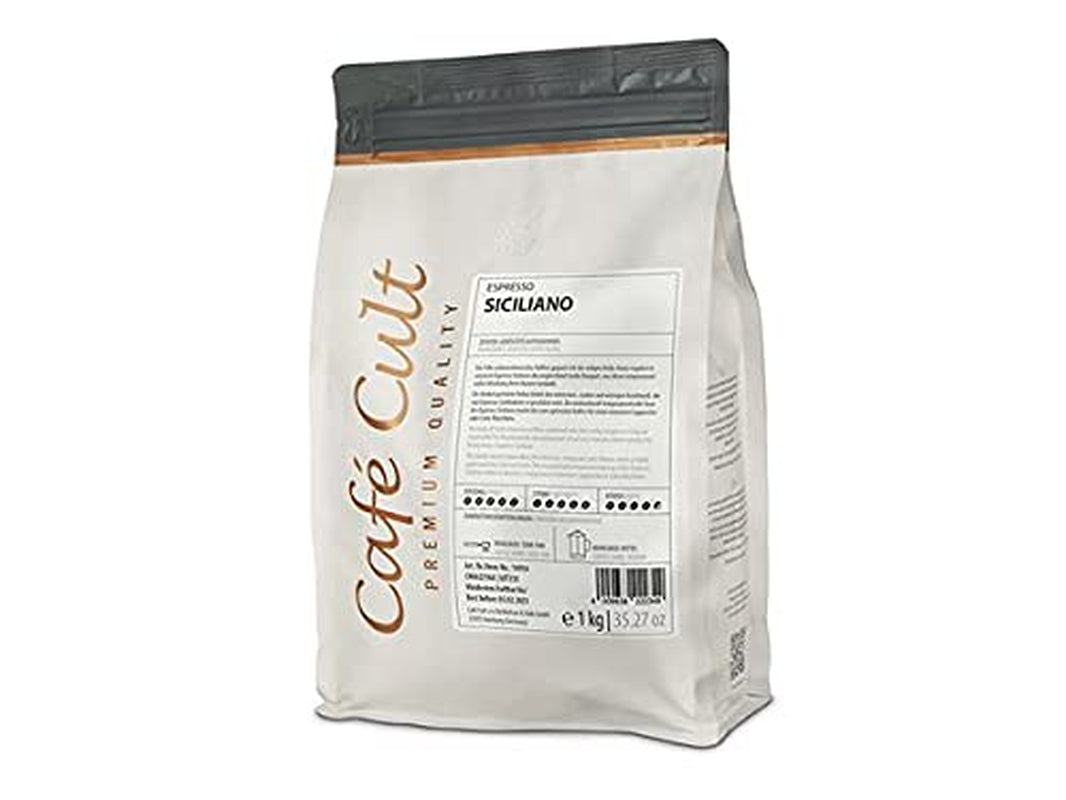 2 x NOU Espresso Siciliano la pungă de 1 kg, boabe întregi = 2 kg