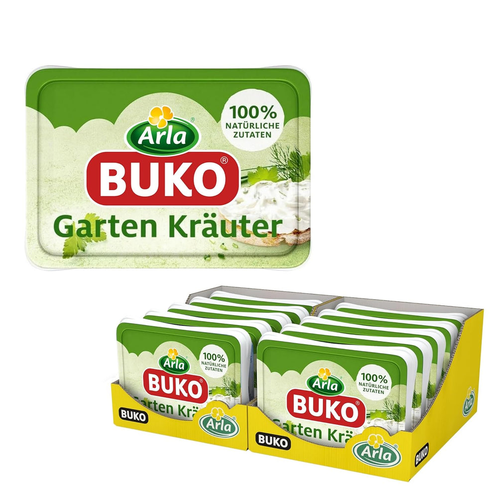 Gartenkräuter Frischkäse | 10x 200g | 100% naturalne składniki Ohne Konservierungsstoffe, Zagęszczacze i Gesmackverstärker