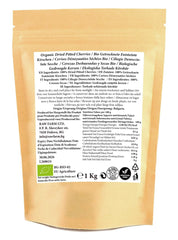 1 kg cireșe organice uscate, fără sâmburi, fără aditivi, îndulcitori și conservanți Produse deshidratate Naty Shop