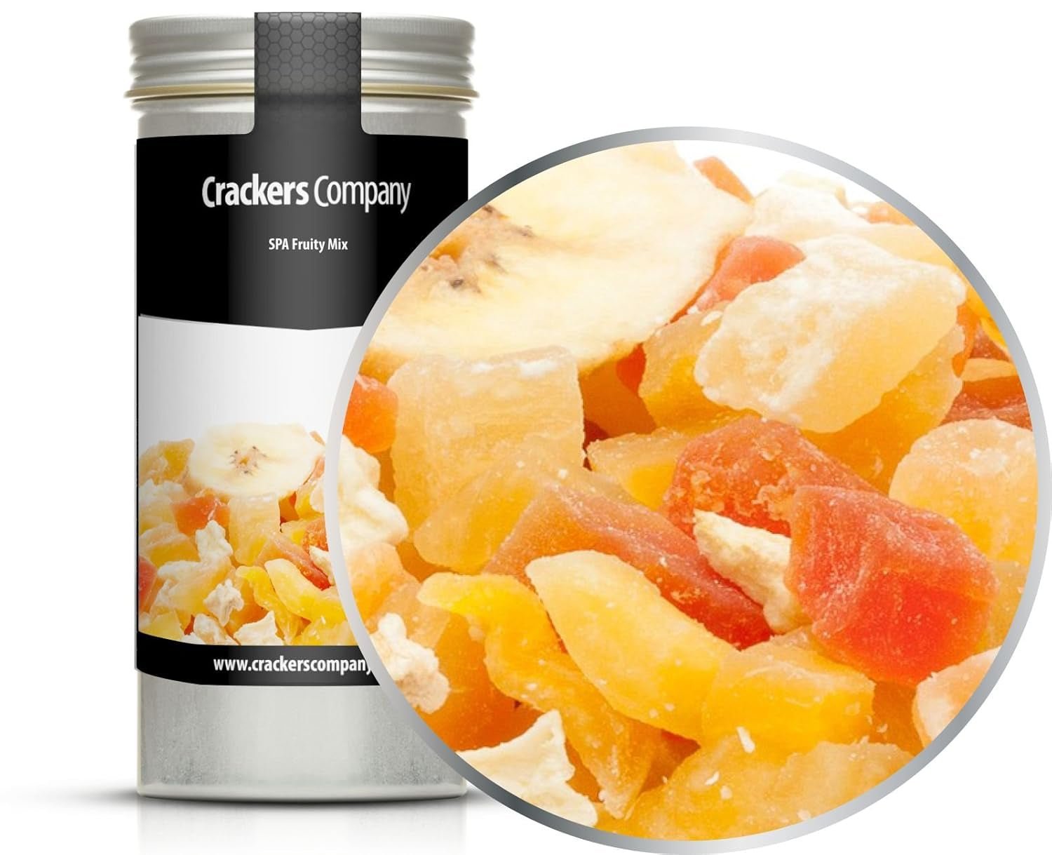 1 x 3 kg amestec de fructe exotice bucăți de fructe confiate papaya mango pepene ananas nucă de cocos măr banană cu conținut scăzut de grăsimi cu conținut scăzut de sare vegetarian fără gluten fără lactoză Produse deshidratate Magazinul meu 4 X 80G În cutie de aluminiu (320G)