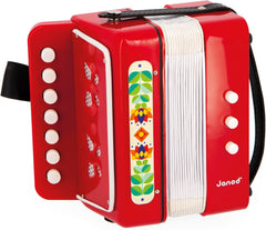 Janod - Acordeon Gioia - Instrument muzical pentru copii - Joc de rol și educație muzicală timpurie - Cu curea - De la 3 ani, J07654 Jucarii Bebe Naty Shop