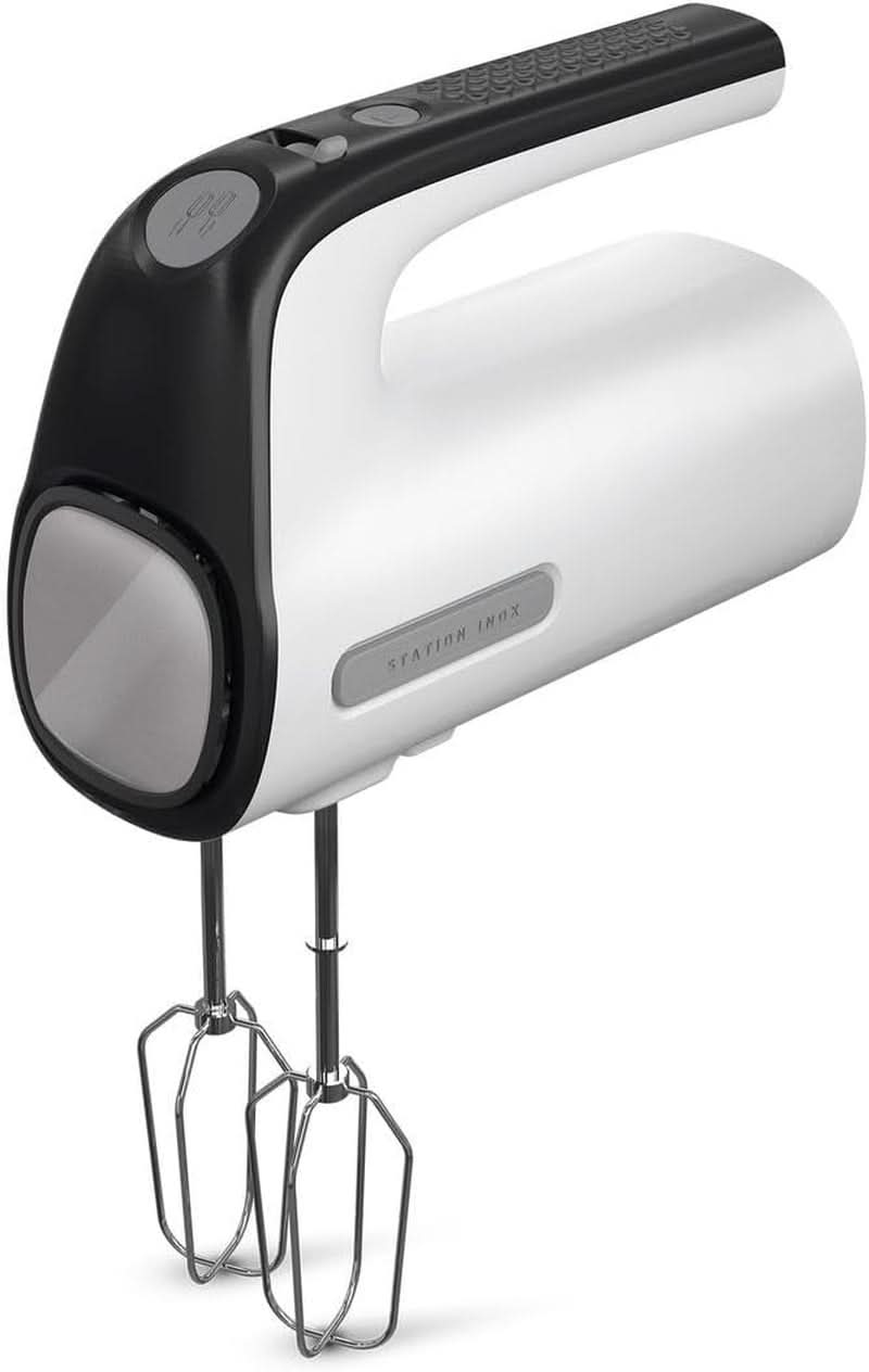 Taurus Station Inox - Standrührgerät Für Bakewaren, 500W, 5 Geschwindigkeiten, Turbofunktion, 2 Arten Von Rührstäben: Kneten Und Mixen, Weiß/Schwarz Matka i Dziecko Naty Shop 500W