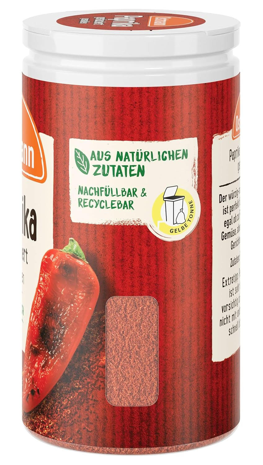 Ostmann Gewürze - Paprika geräuchert | Rauchiges Aroma für Bratkartoffeln, Gulasch oder Rührei | 35 g w Der Streudose