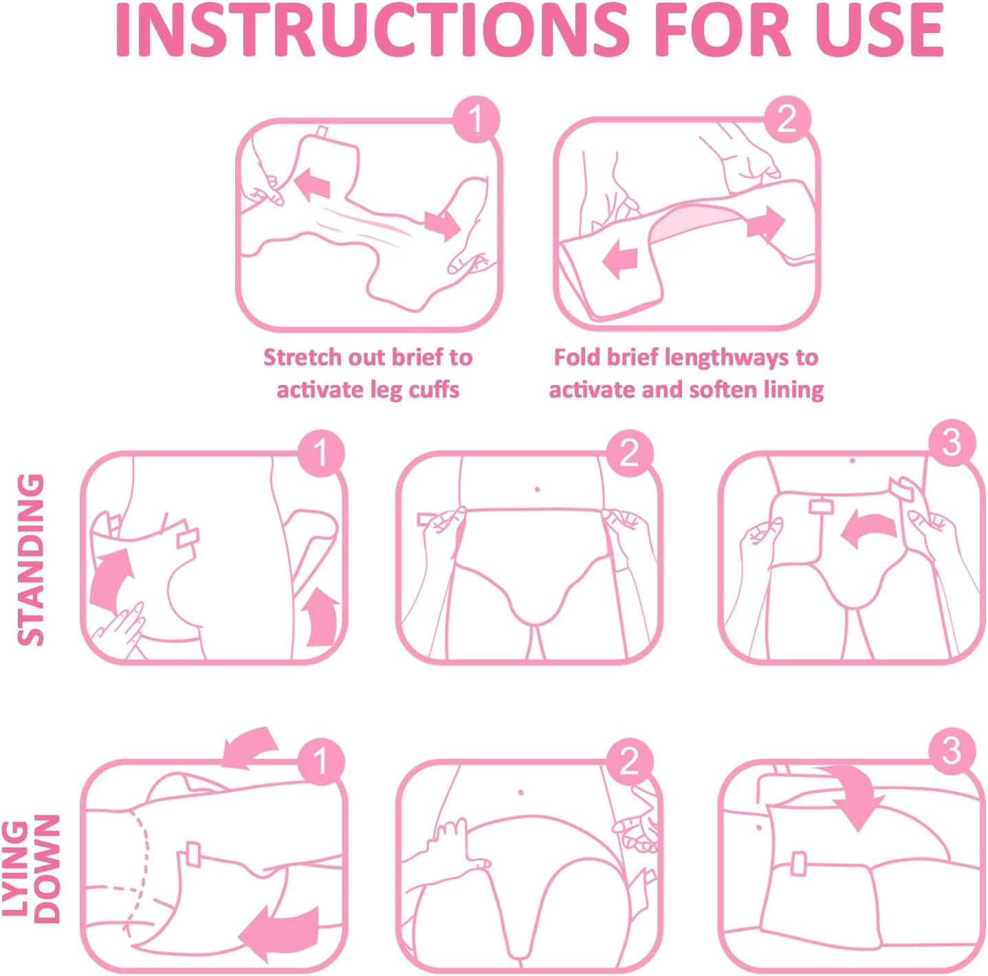 Pieluszki z nadrukiem dla dorosłych 5500-5800 ml, 10 sztuk - Baby Usagi (XL)