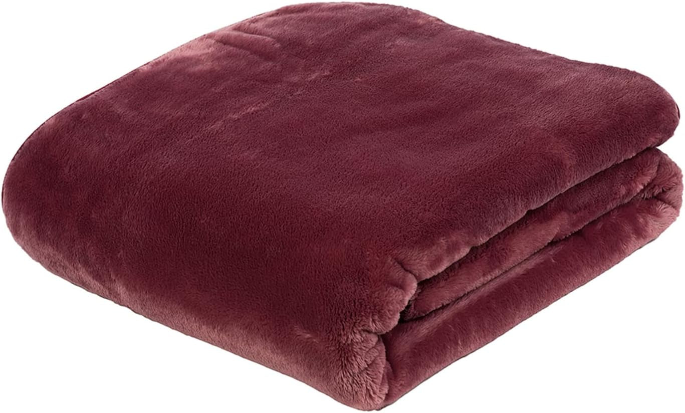 Gözze - Wygodny koc Premium Cashmere-Feeling, 500 G/M², 180 x 220 cm - musztardowy Pościela i koce Besuche den GÃ¶zze-Store Berries 130 x 170 cm