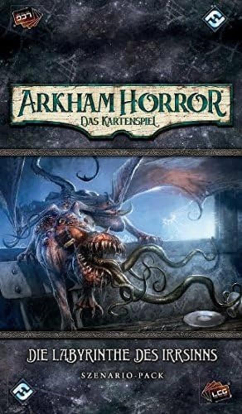 Gry o lotach fantasy, Horror w Arkham: LCG, Gra podstawowa, Gra ekspercka, Gra karciana, 1–4 graczy, Wiek 14+, 45+ minut, Niemiecki, Wielokolorowy, Kolorowy