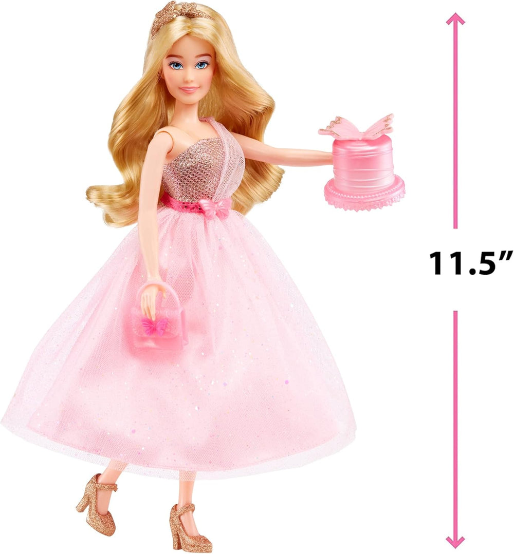MGA's Dream Ella Let's Celebrate Puppe - ARIA - 29 cm große Blonde Party Modepuppe - Rosa & Gold Glitter Konfettischmetterlinge - 5 akcesoriów - Für Sammler & Kinder ab 4 Jahren