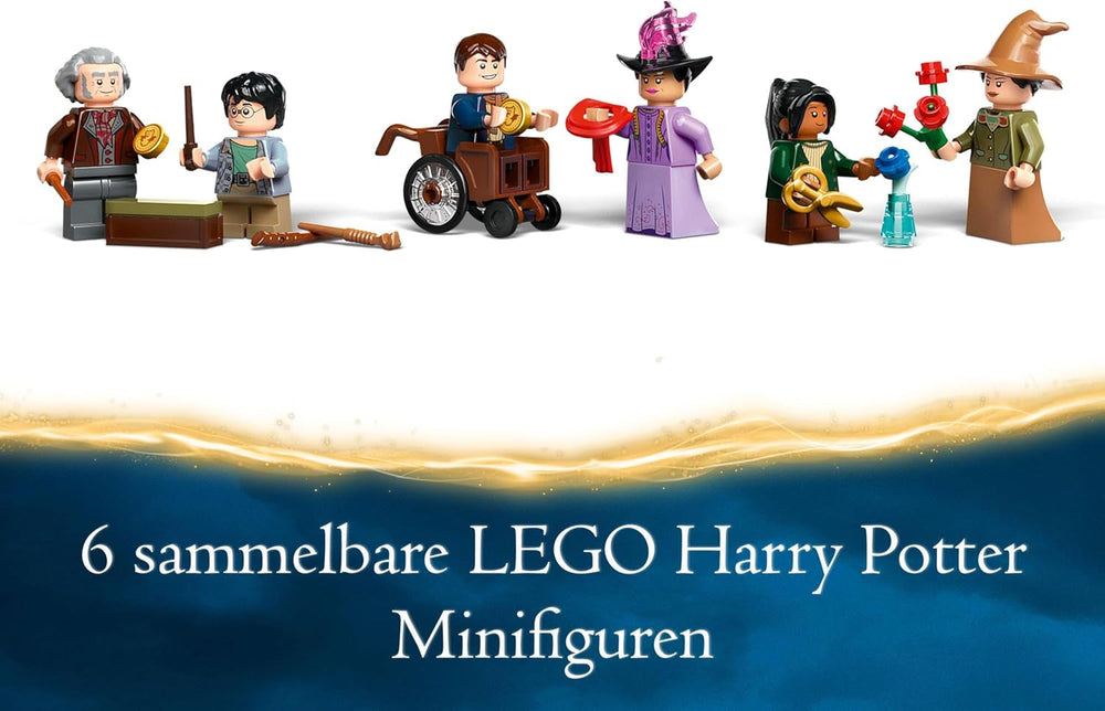LEGO Harry Potter Ollivanders i kostiumy Madam Malkin, Krainy Ulicy Pokątnej, Zestaw dla dzieci, Zabawki czarodziejskie, Fantazyjne prezenty dla dziewcząt, chłopców i fanów od 8 lat 76439 Zestawy do budowania Besuche w sklepie LEGO