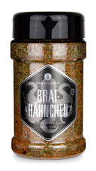 Ankerkraut Brathähnchen, Marynata für knuspriges Hähnchen, Kurczak Gewürzsalz für Grill, Backofen und Pfanne, Skrzydełka z kurczaka selber würzen, BBQ-Rub, 200g im Streuer