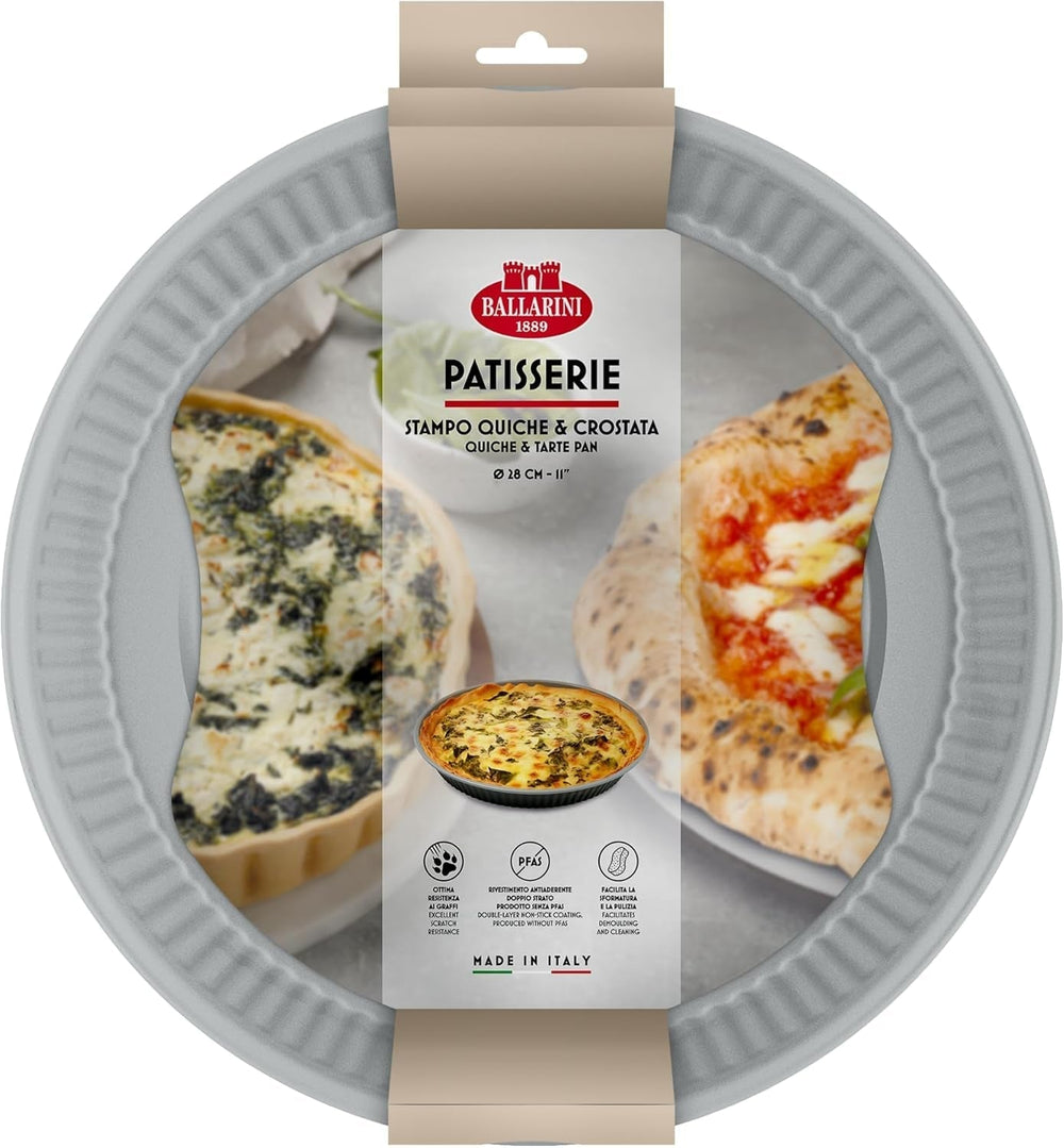 Ballarini, Blacha do pieczenia, różne modele Formy i blachy do pieczenia Naty Shop Szara Forma do tarty quiche 28 cm