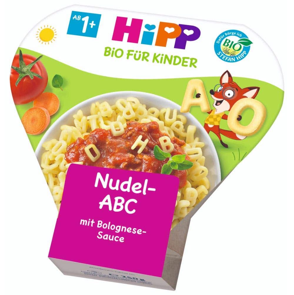 Hipp Kids Pasta Fun Flying ABC w sosie bolońskim, opakowanie 6 szt. (6 x 250 gramów) Matka i Dziecko Naty Shop