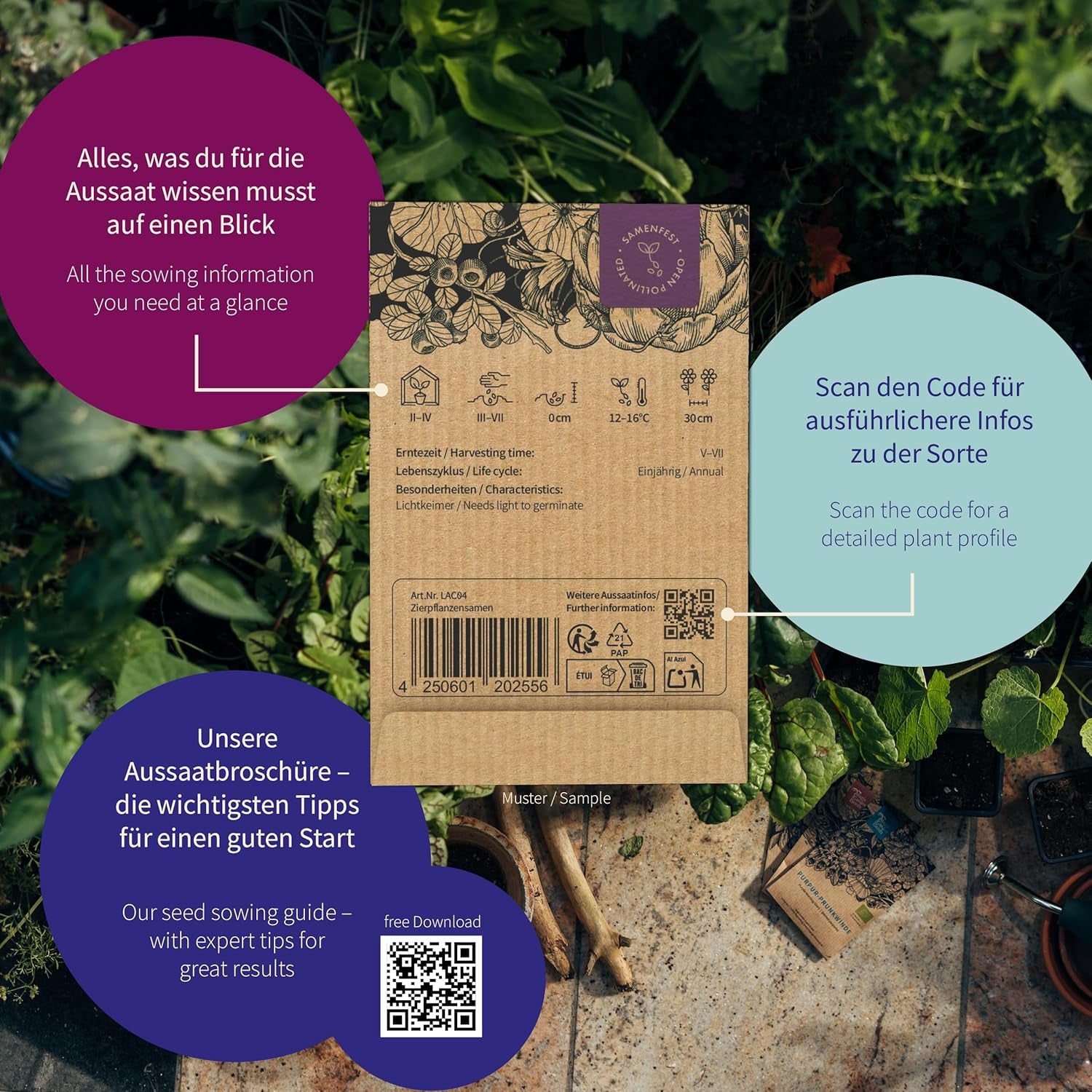 Magic Garden Seeds - Melonen Garten Saatgut-Box Mit 4 Sorten - Wassermelone, Honigmelone & Zuckermelone Für Hochbeet, Topf & Garten - Aromatisch & Süß