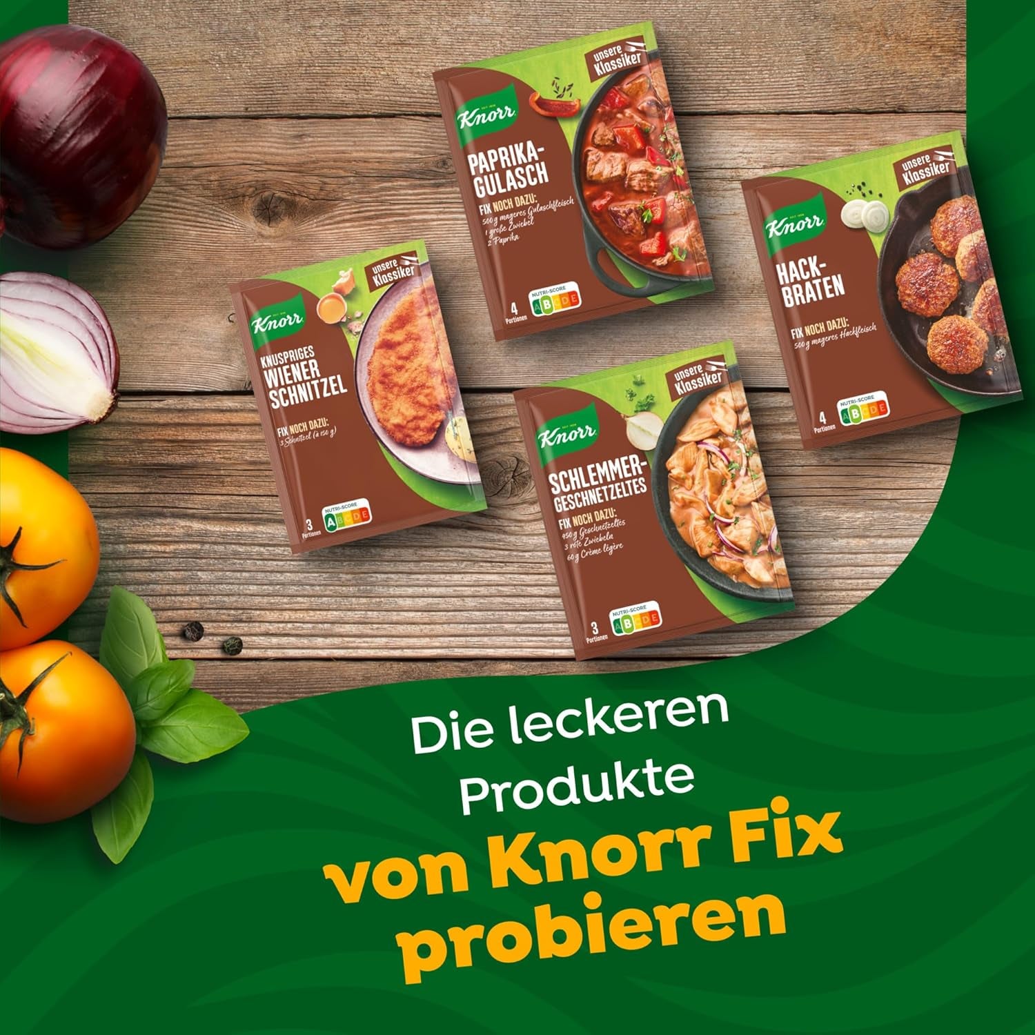 Knorr Fix Würzmischung Paprika-Gulasch für eine leckeres Fleischgericht mit natürliche Składnik 4 Porcje