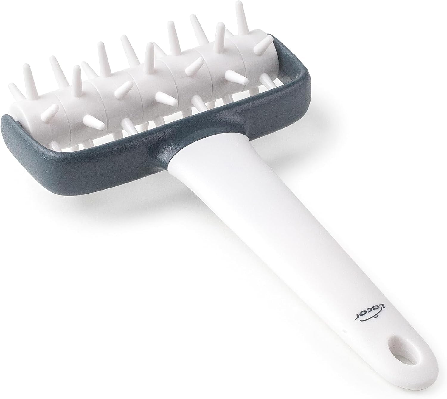 - 68802 - Küchenrollkissen, Tupfwalze, Nudelrolle, Verhindert Blasen im Teig, Ergonomischer Griff, 100% Abnehmbar, Spülmaschinenfest, Polipropylen, bez BPA, 12x19,5 cm